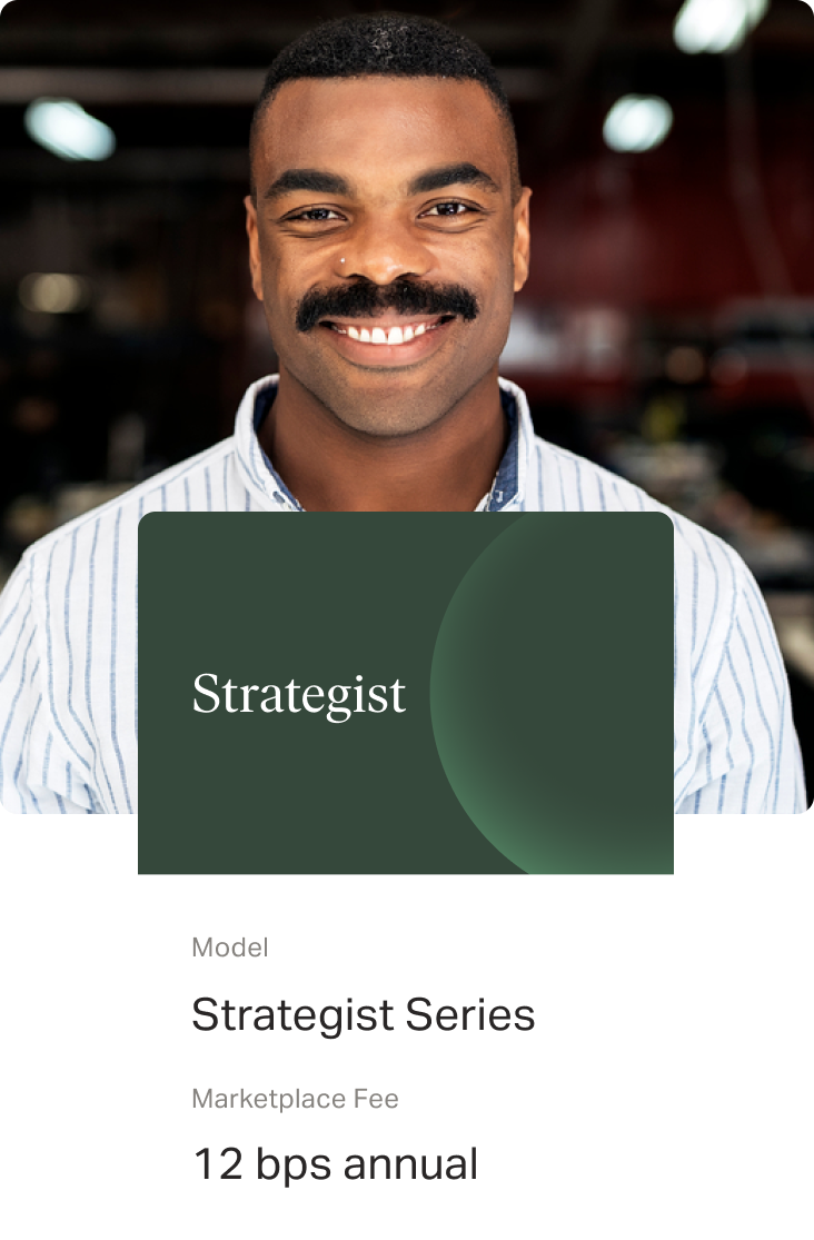 TAMP Man smiling with mustache with Model overlay