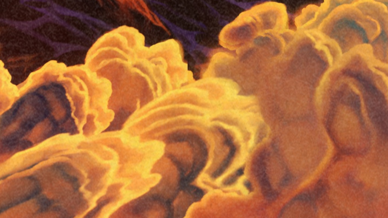 Orange clouds